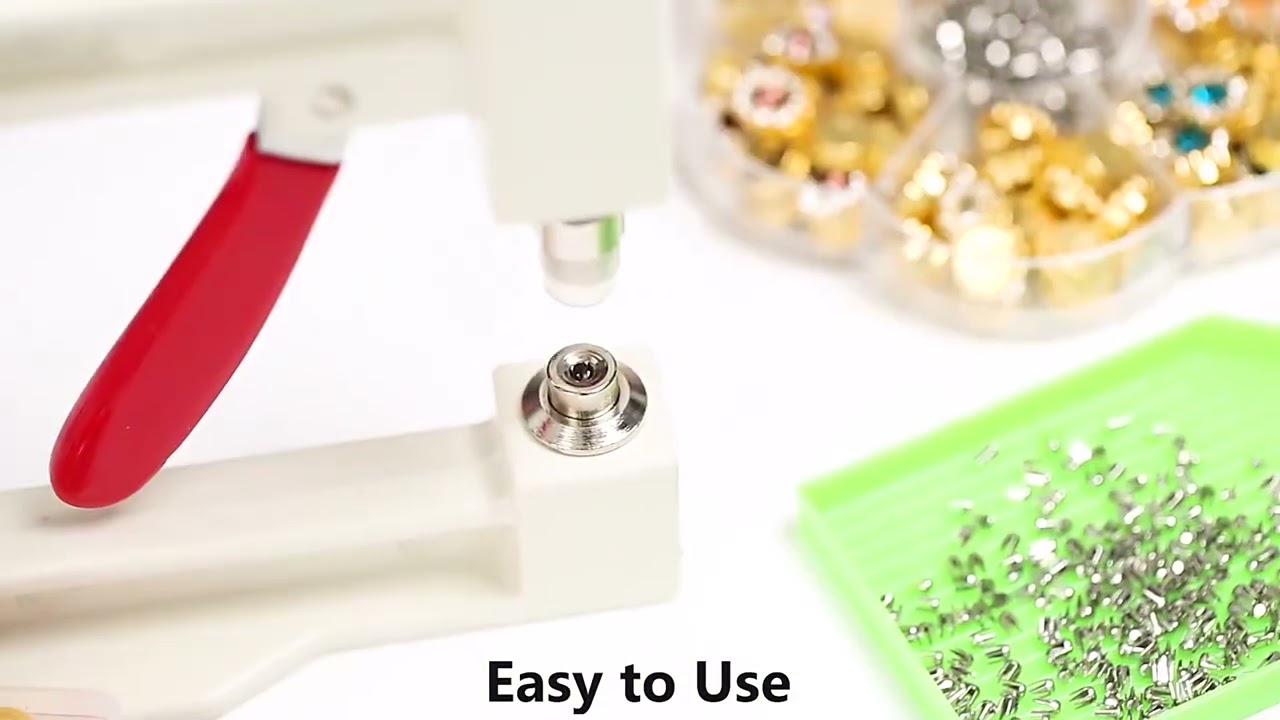 Pearl Setting Machine Tools Beads Rivet Fixing Machine with 5 Size Imitation Pearl Acrylic Beads fo