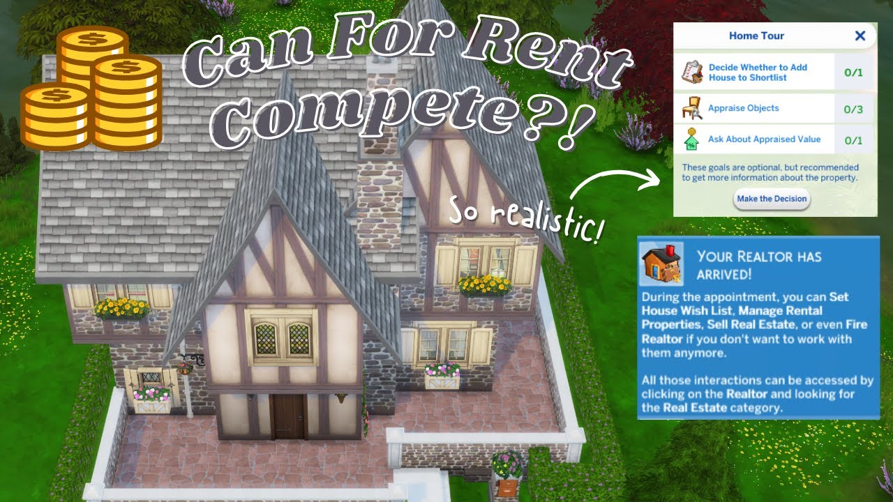 THE SIMS 4 FOR RENT'S COMPETITION: Buying Property with the Real Estate MOD by SimRealist!! 🏡