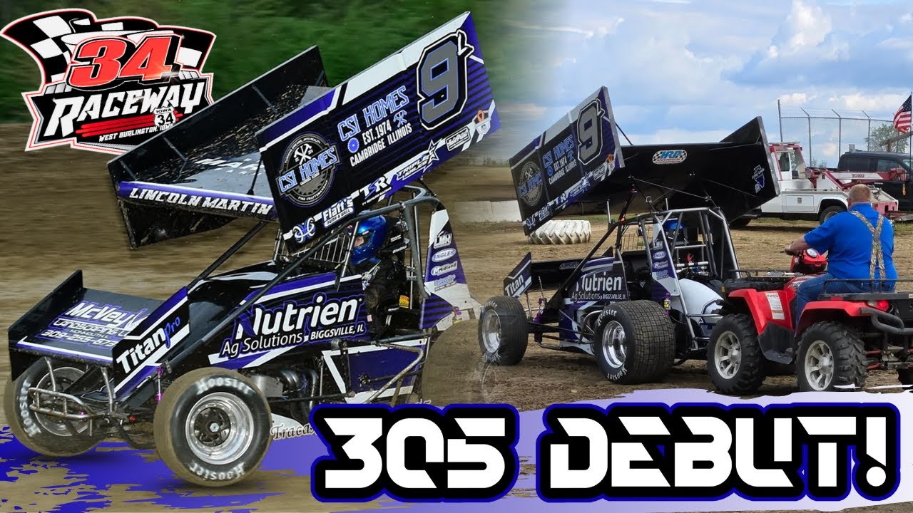 My 305 SPRINT CAR DEBUT at 34 Raceway!! (Sprint Cars)