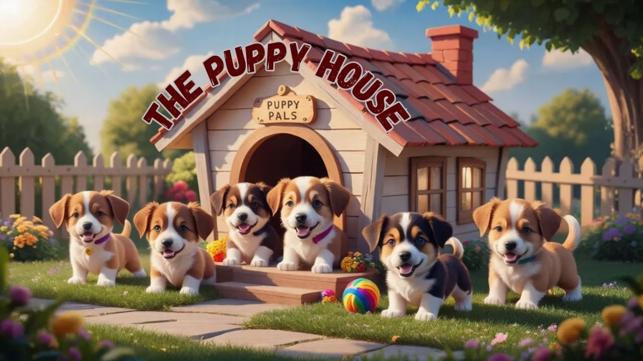 🐶🎵 The Puppy Dog House 🎵🐶#rhymesforkids #rhymesfornursery #kidsentertainment #kidseducation
