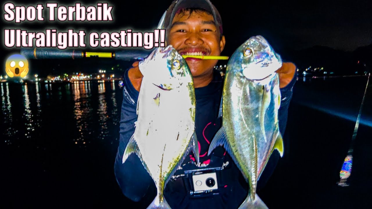 Ultralight fishing Landbase spot terbaik kota padang||casting GT teluk bayur