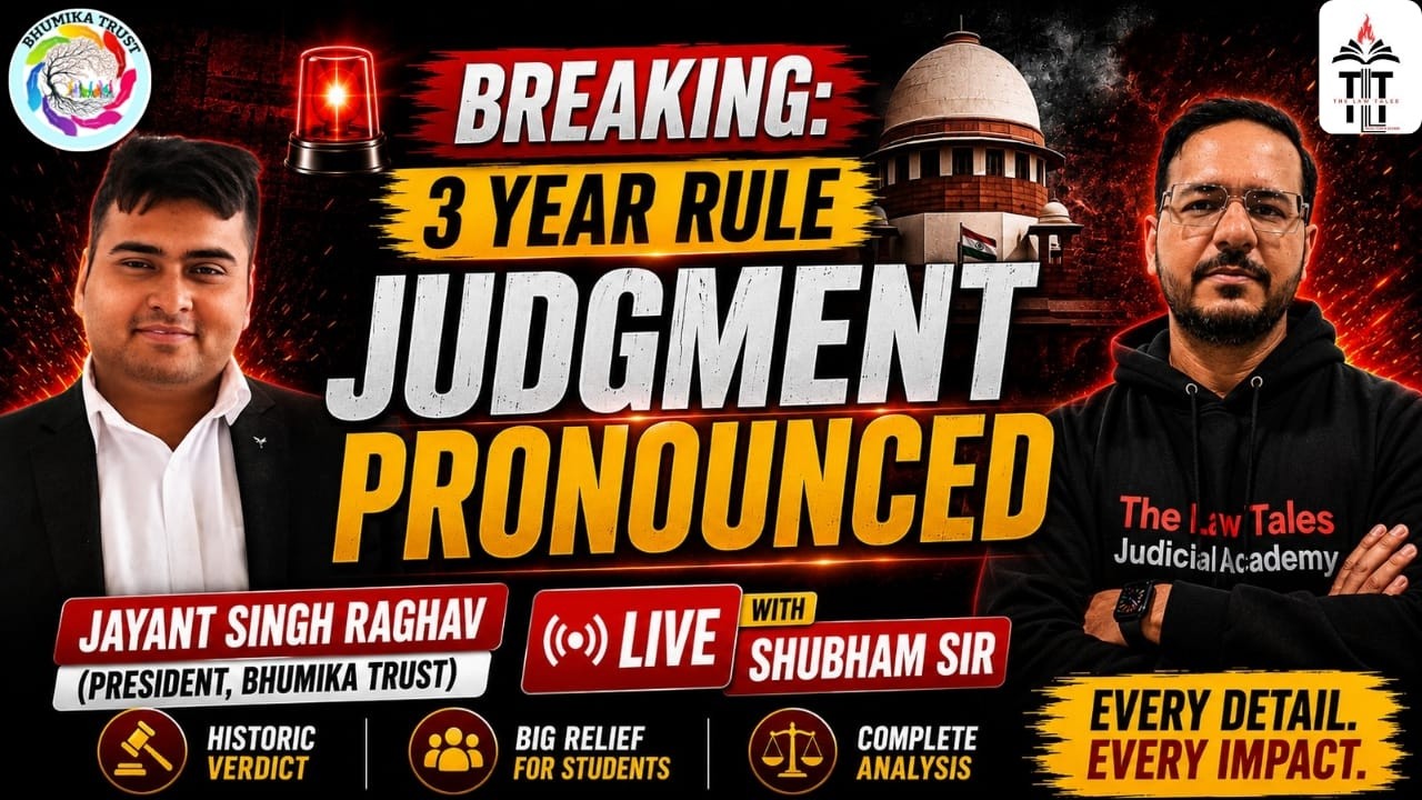 3 Year Rule Judgment Pronounced &mdash; Jayant Singh Raghav (Bhumika Trust) Live with Shubham Sir