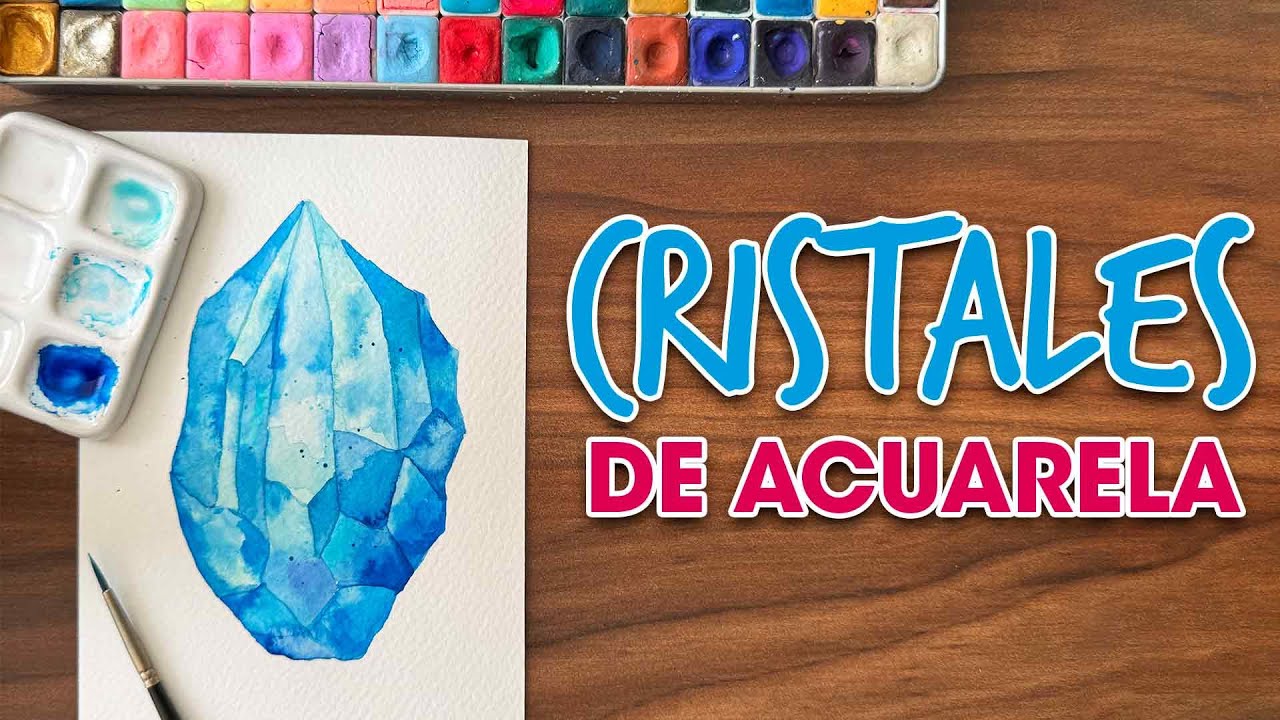 Pinta cristales o gemas con acuarela &iexcl;Es m&aacute;s f&aacute;cil de lo que crees!