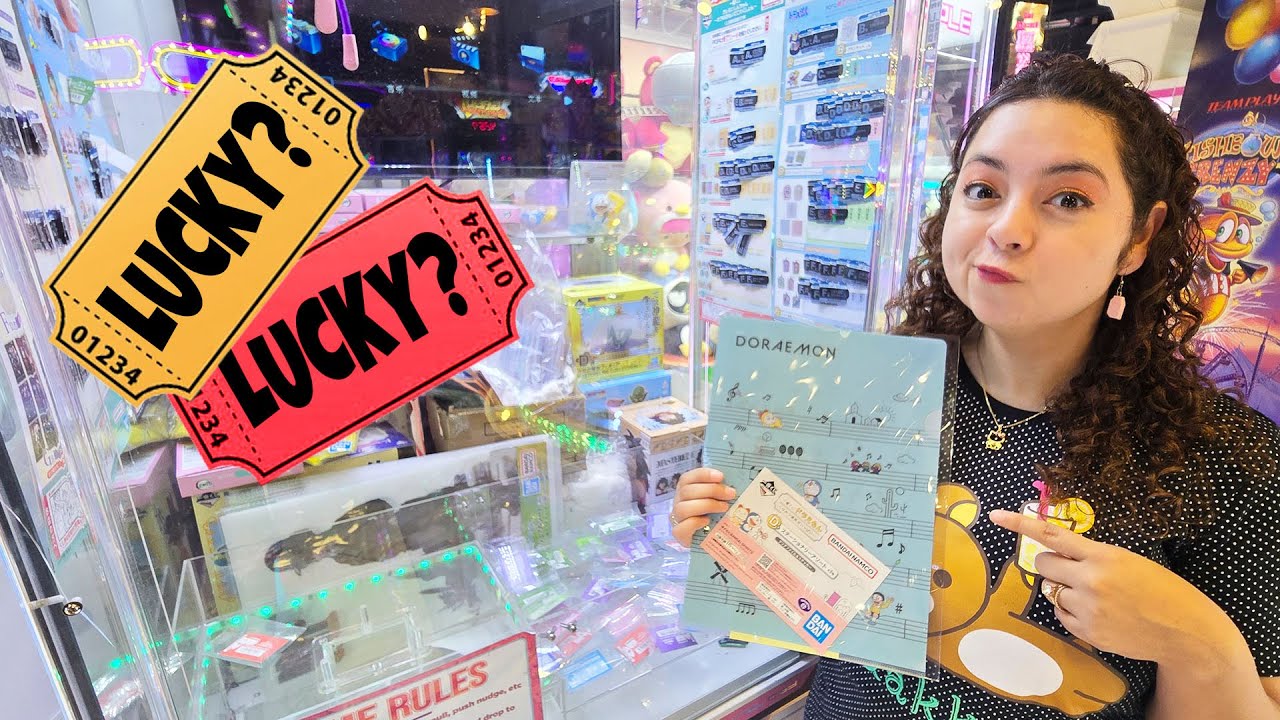 Let's try and Win Lucky Tickets from a Kuji Claw machine!