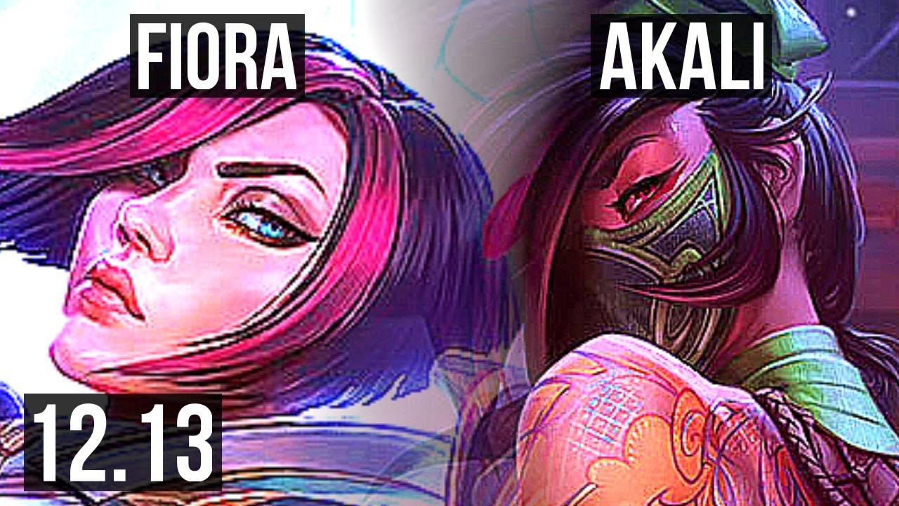 FIORA vs AKALI (TOP) | 72% winrate, 3/0/5 | KR Grandmaster | 12.13