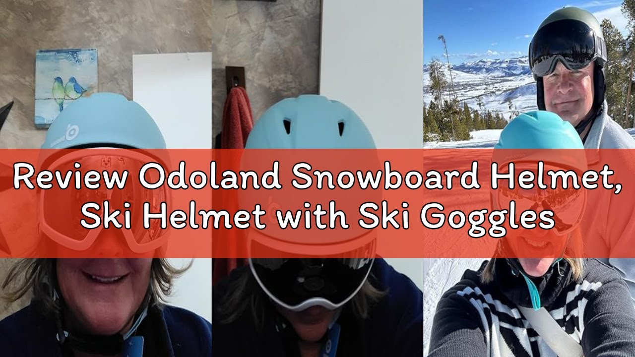 Review Odoland Snowboard Helmet, Ski Helmet with Ski Goggles for Adults & Youth, Durable PC Shell &