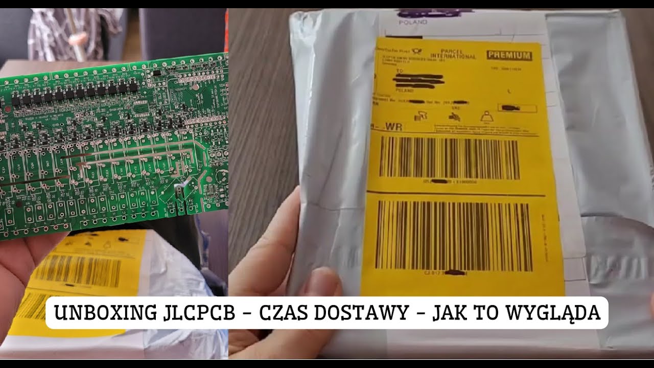 Otwieranie paczki z Chin z płytkami PCB. Ile trwa transport, jak wygląda dostawa. Unboxing JLCPCB.