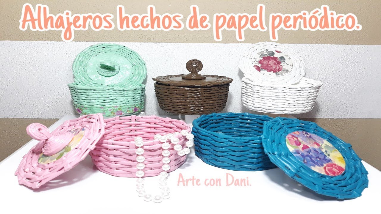 Alhajero hecho de cartón y papel periódico| Arte con Dani💛
