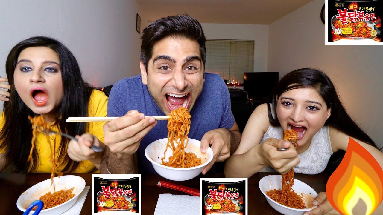 SPICY KOREAN NOODLE CHALLENGE !! | FIRE NOODLE MUKBANG