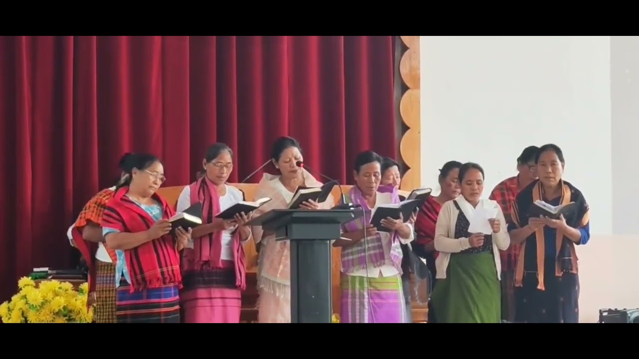 Bhandari Town Baptist Church Elders presenting song (Randan okho)