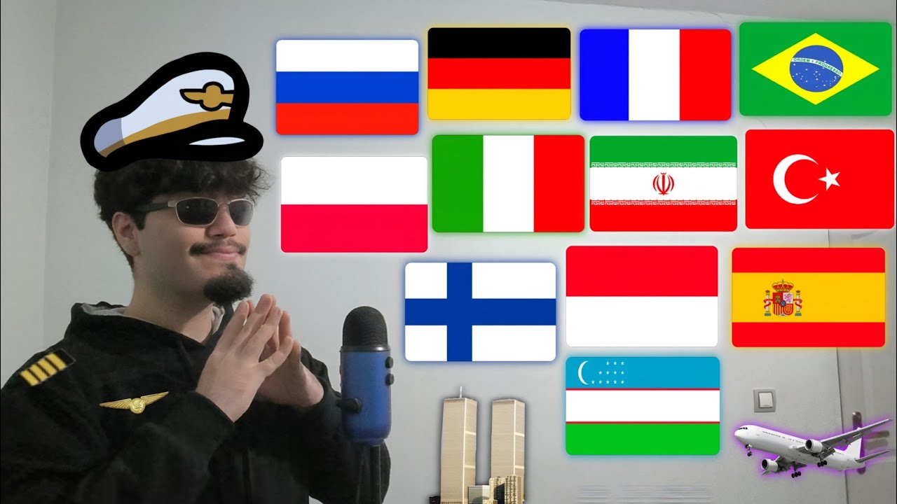 ASMR Pilot Roleplay in 12 Different Languages✈️