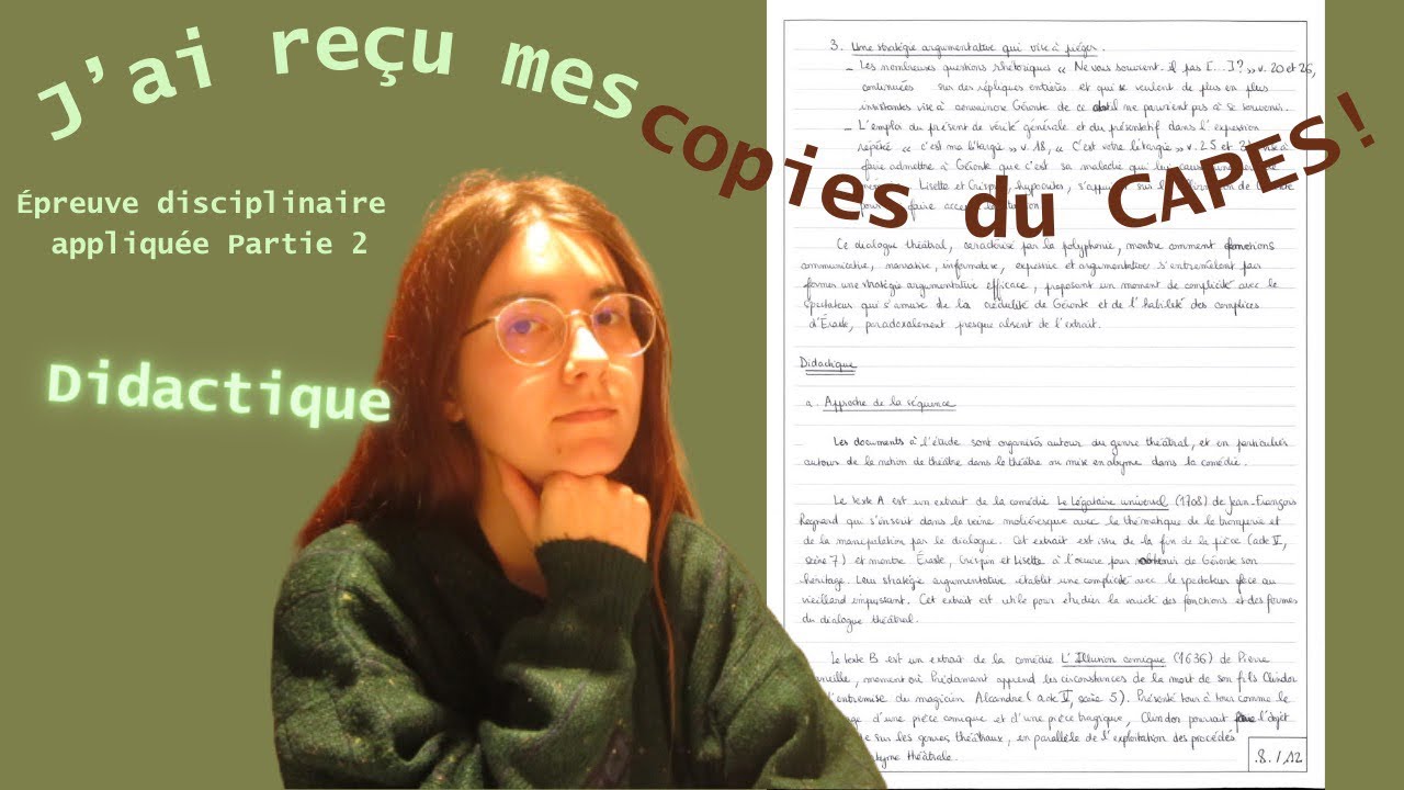 La DIDACTIQUE au Capes de Lettres (analyse de copie)