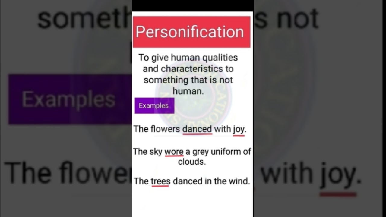 What is personification?
