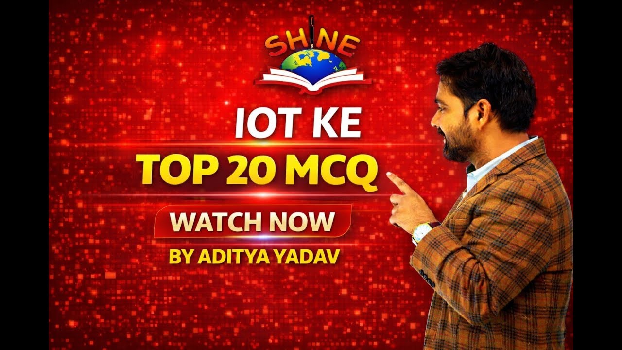 Class-4 || IOT O'level MCQ || Top 20 most important question of Internet of thing