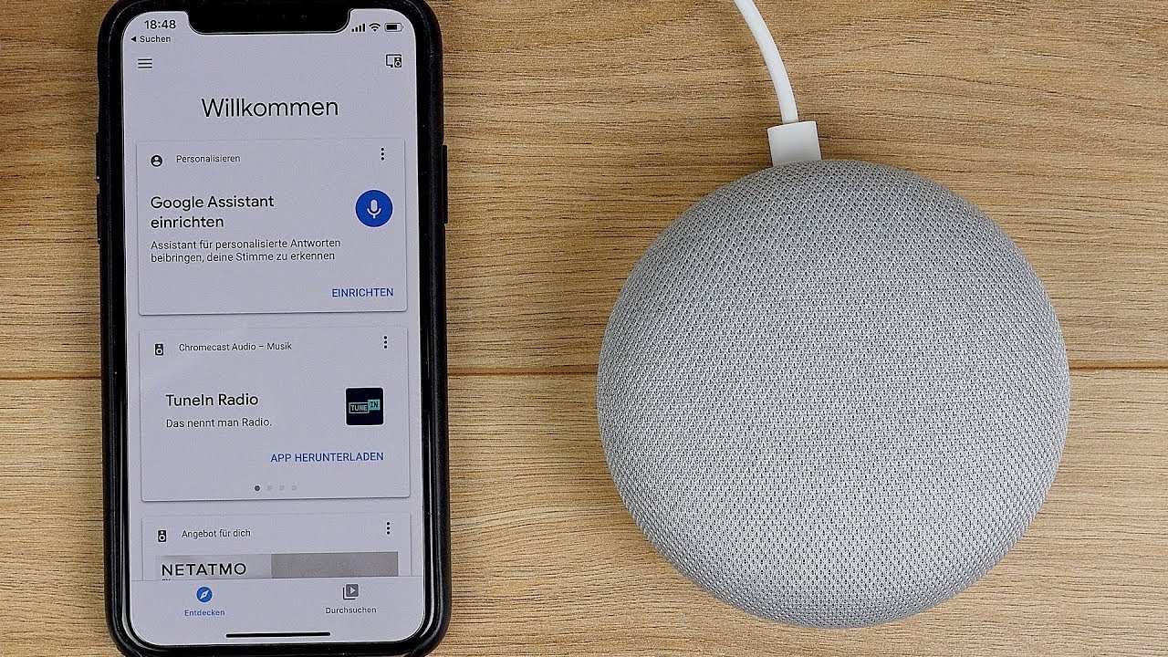 Google Home Mini - Unboxing & Einrichtung (+kleiner vergleich zum Echo Dot) // DEUTSCH