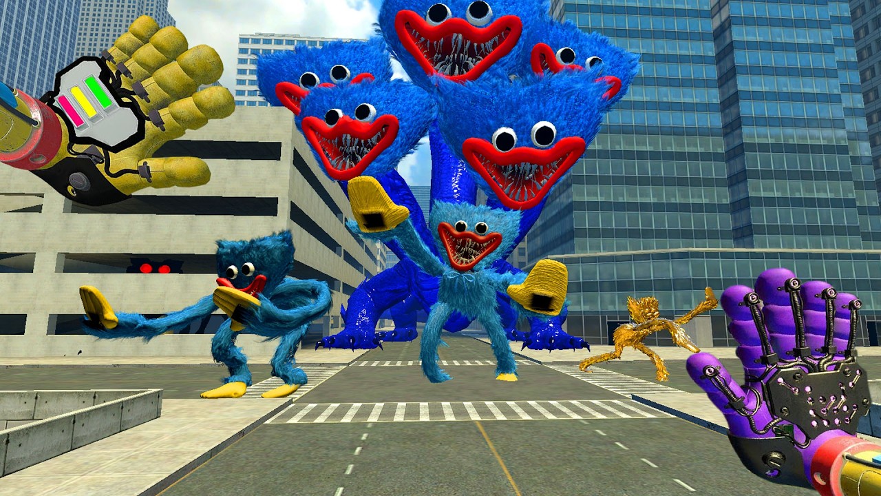 I BECAME HUGGY WUGGY TO ESCAPE THE MULTI-LIGHT MONSTER IN THE HAUNTED STREET | GARRY'S MOD