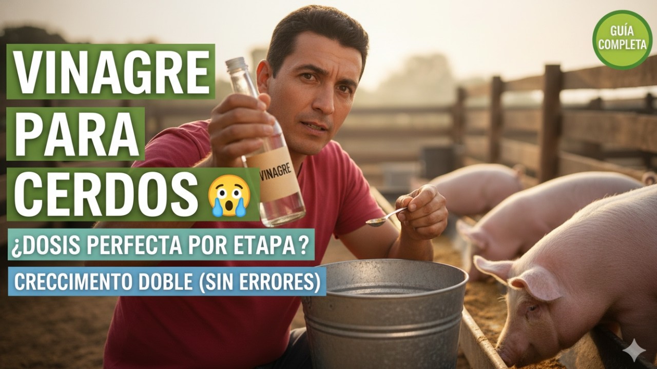 VINAGRE para Cerdos  La Dosis PERFECTA para Cada Etapa para Crecimiento doble