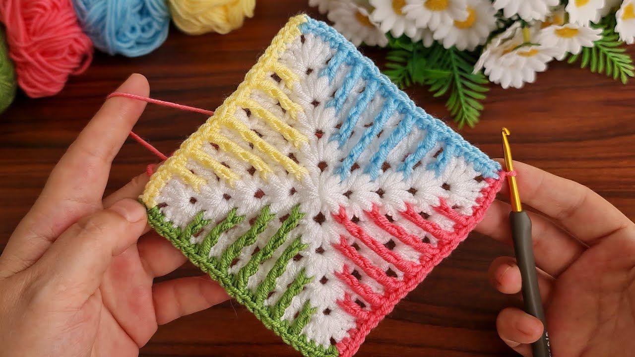 Wow Very Easy! Super how to make eye catching crochet motif.Everyone who saw it loved it.BabyBlanket
