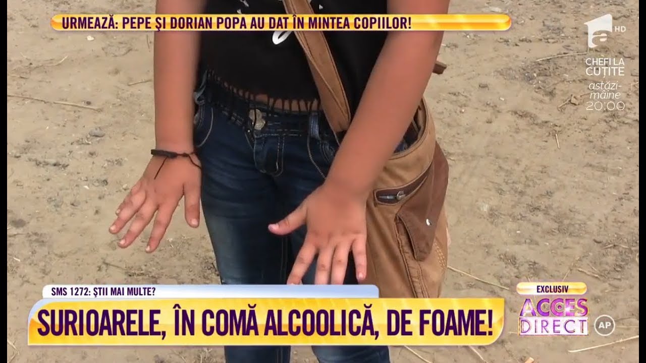 Trei surori, în comă alcoolică, de foame! Copilele au mâncat vișine îmbibate în băutură