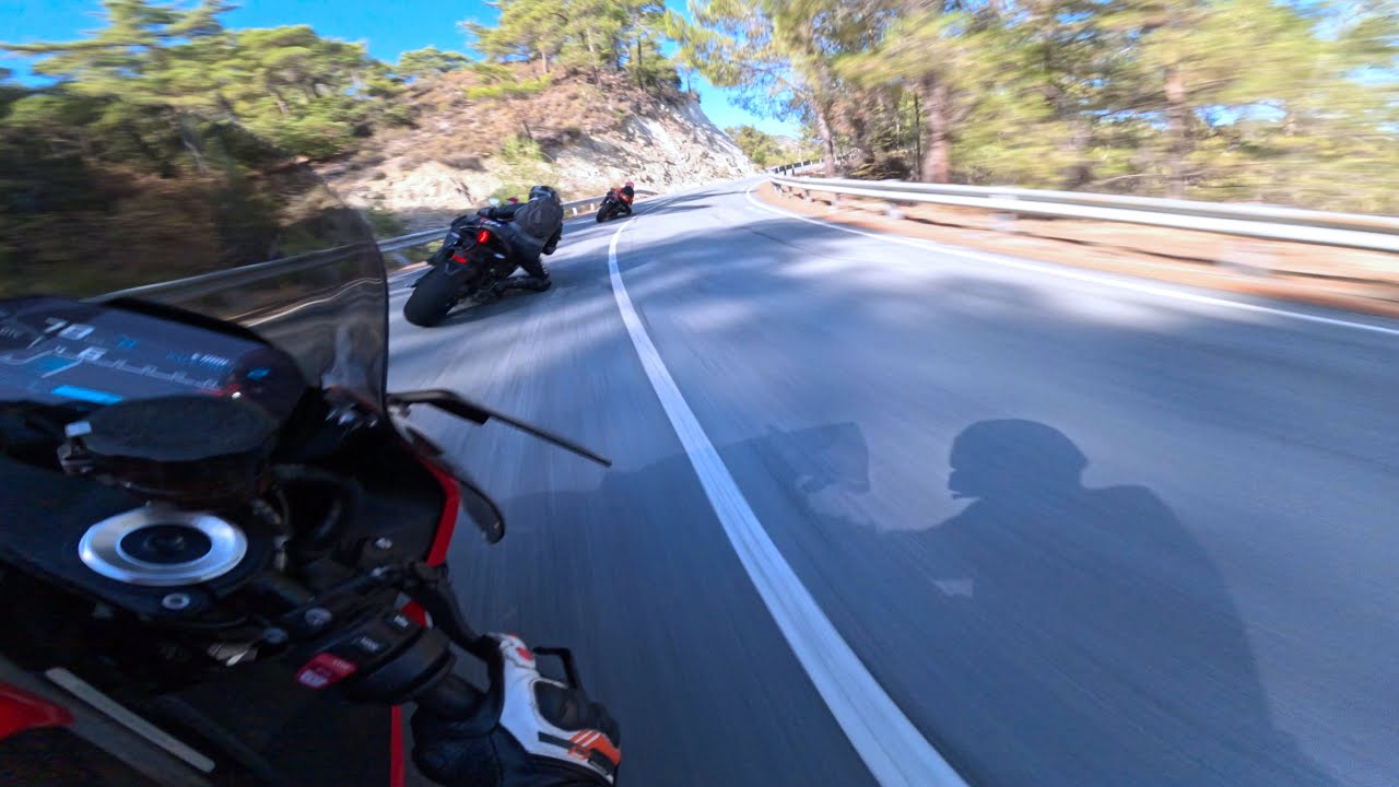 Racing through the Blue Ridge Mountains.