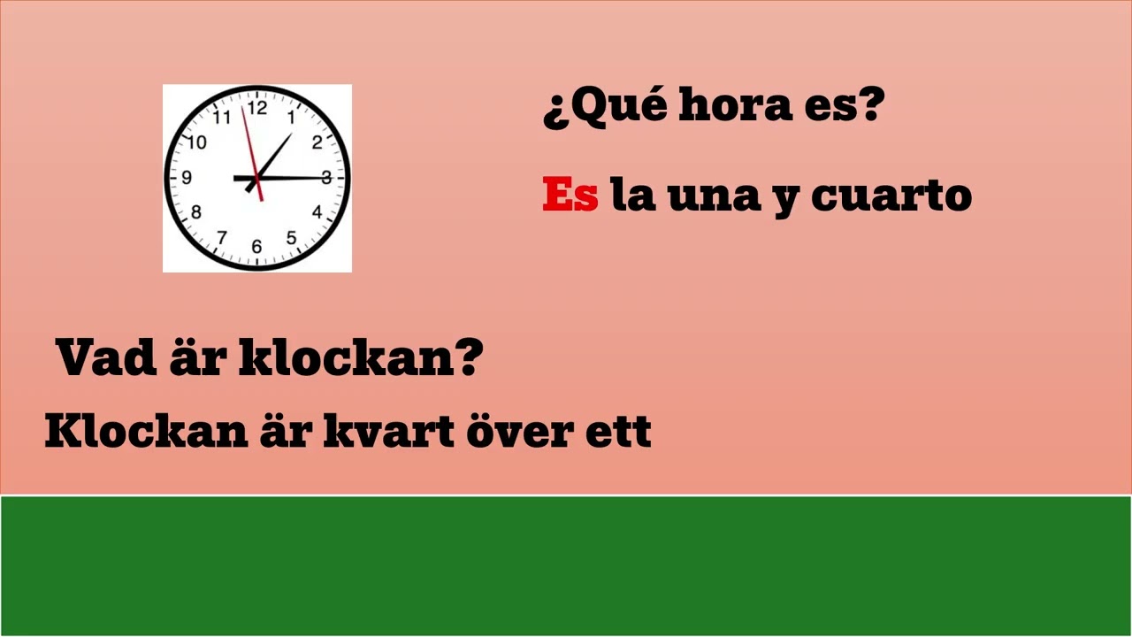Klockan på spanska