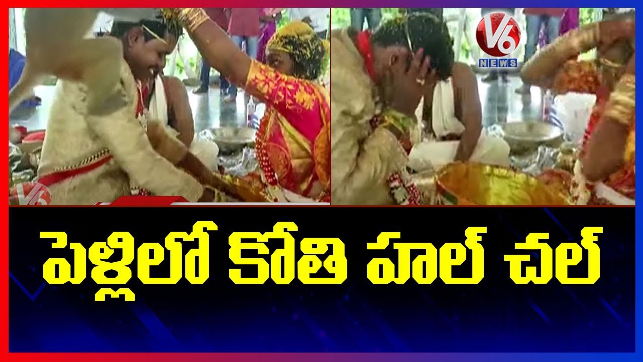 Funny Incident During Marriage, Monkey Entered Middle | V6 News