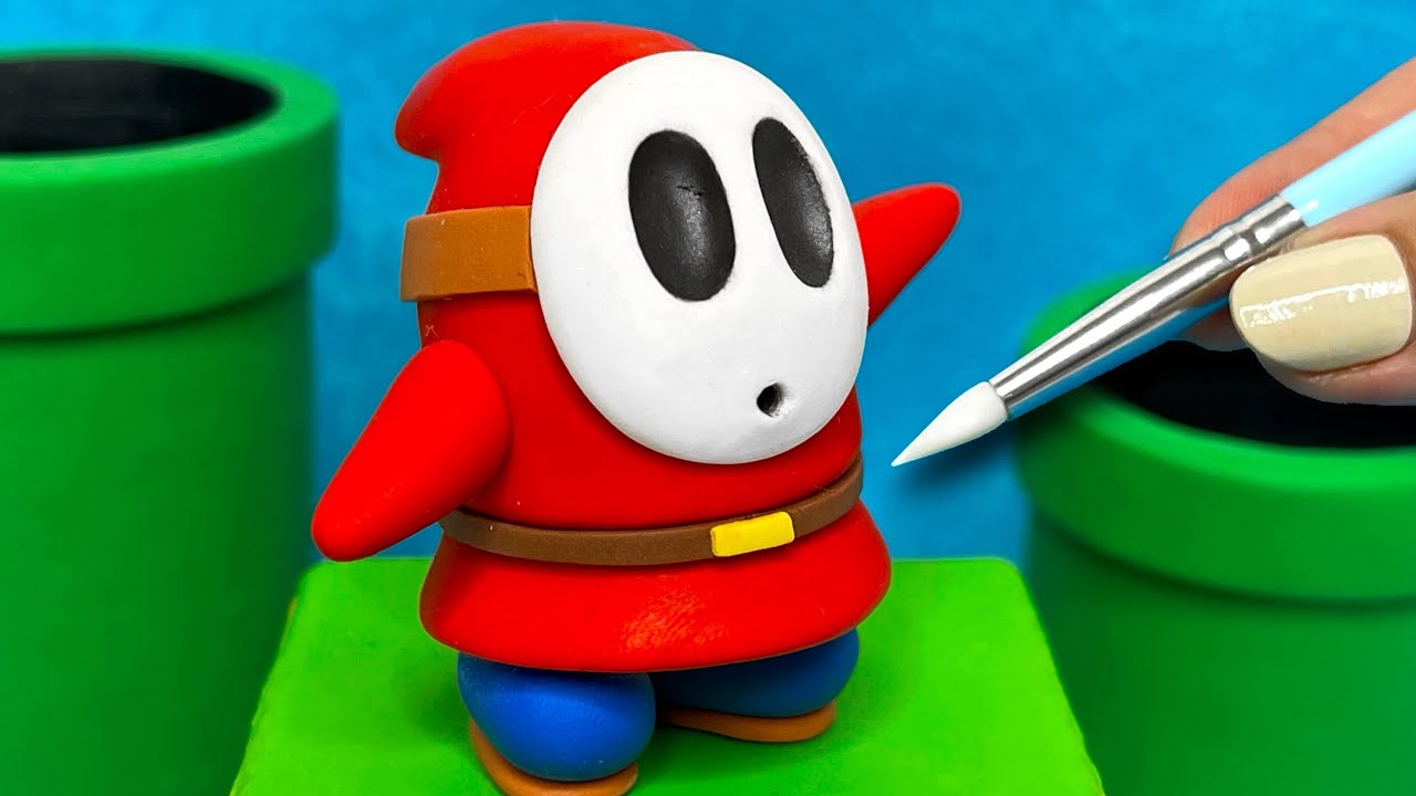 Making Shy Guy from Super Mario | Polymer Clay