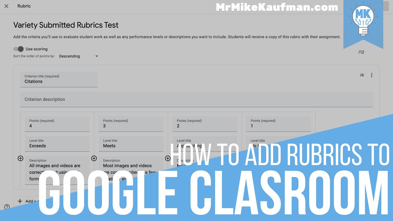 How to Add Rubrics to Google Classroom Assignments