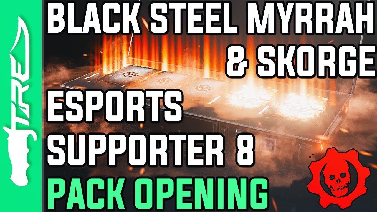 BLACK STEEL MYRRAH AND SKORGE! - Gears of War 4 Gear Packs Opening - 10 ESPORTS SUPPORTER 8 PACKS!
