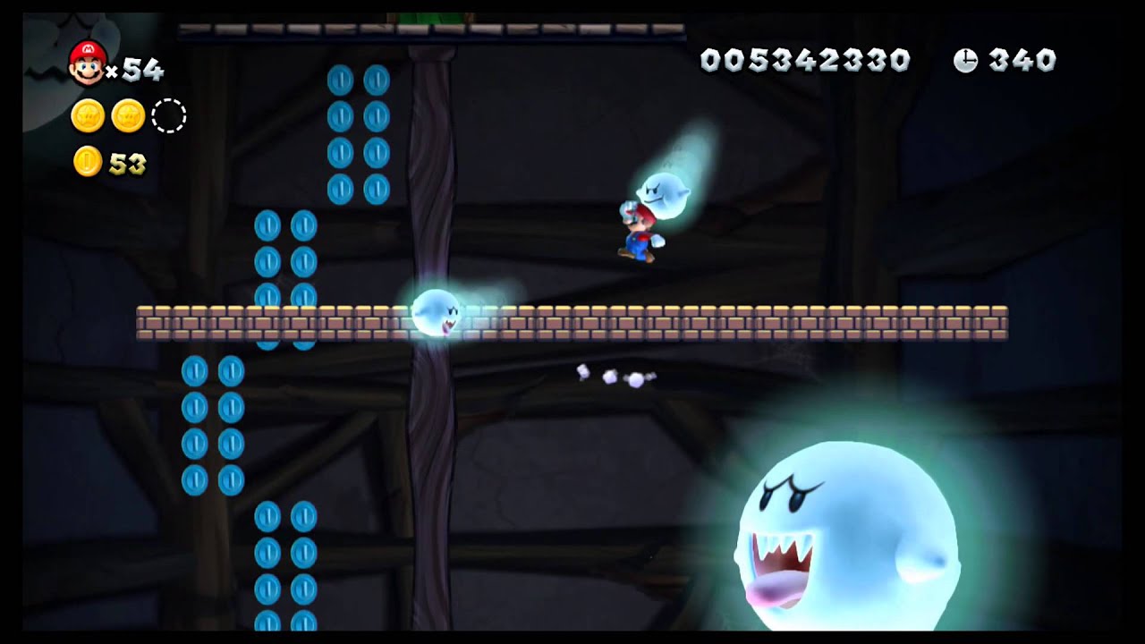 [WiiU] NSMBU Mundo 4 (Cumbres Granizadas) Nivel Boo (Esta casa está muy viva) Secreto