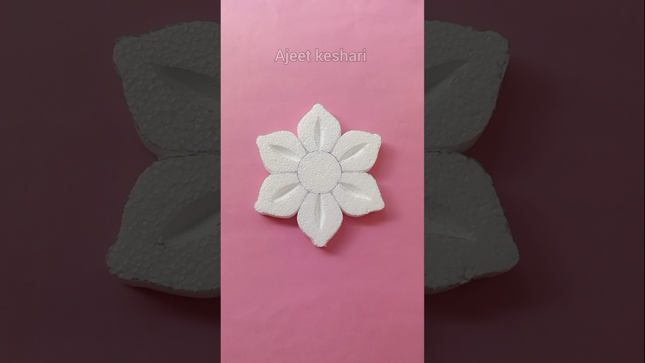 Flower 🌼 Craft Ideas | Thermocol Flower | Thermocol Art And Craft | Thermocol Flower Making Idea