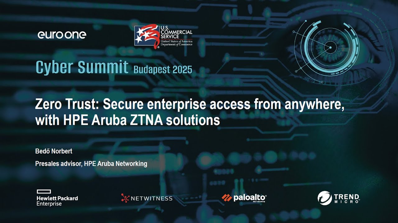 Bedő Norbert - Biztonságos hozzáférés a HPE Aruba ZTNA megoldásaival (Cyber Summit Budapest 2025)