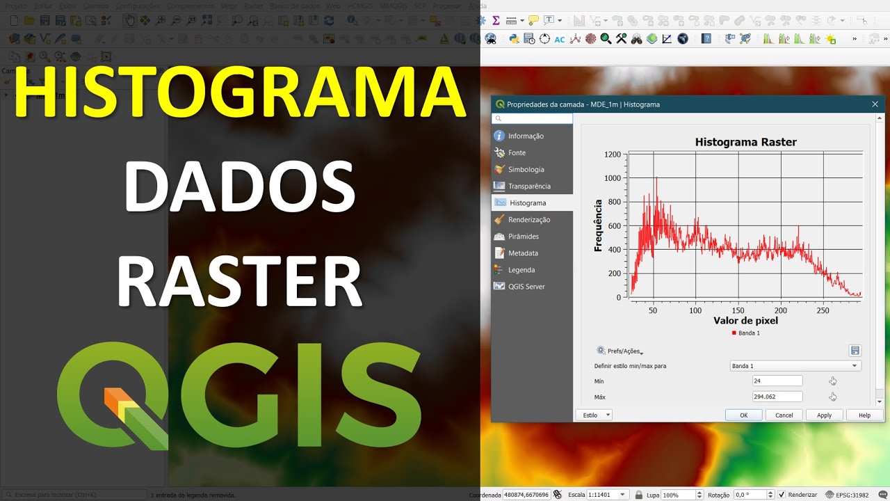 Entendendo o Histograma de Dados Matriciais no QGIS