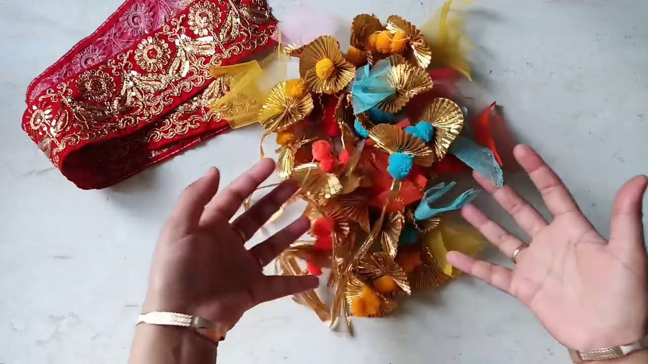 Lace के टुकड़े से #त्योहारों के लिए Heavy #Bandenwal कैसे बनाएं | #CraftLas