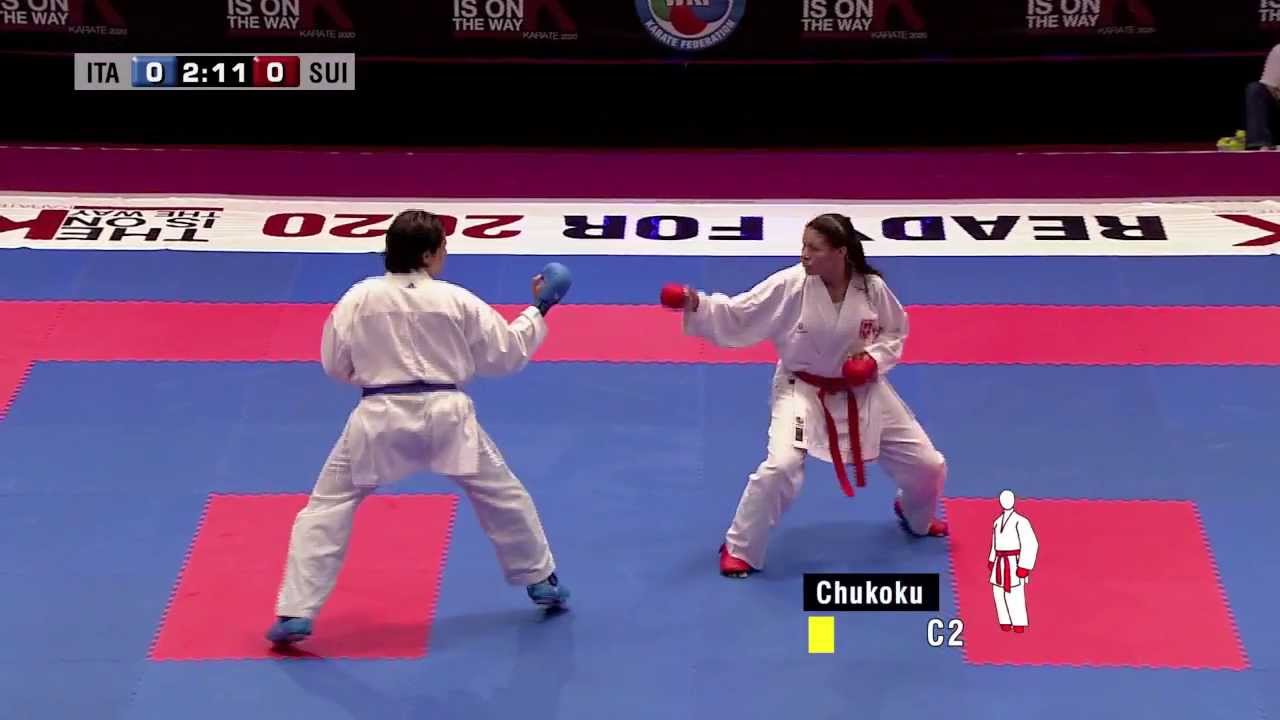 Greta Vitelli vs Jessica Cargill. Final Kumite Female +68kg. 48th European Karate Championships