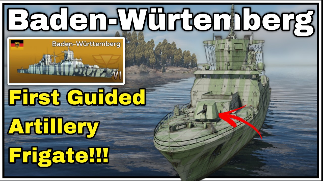 Baden-Württemberg frigate with Guided Shell is Insane!  | War Thunder Mobile