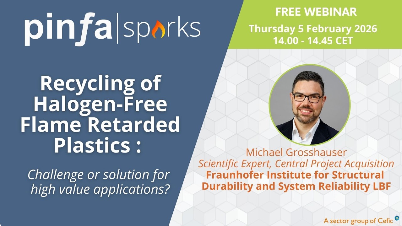 Pinfa Sparks on Recycling of Halogen-Free  Flame Retarded Plastics