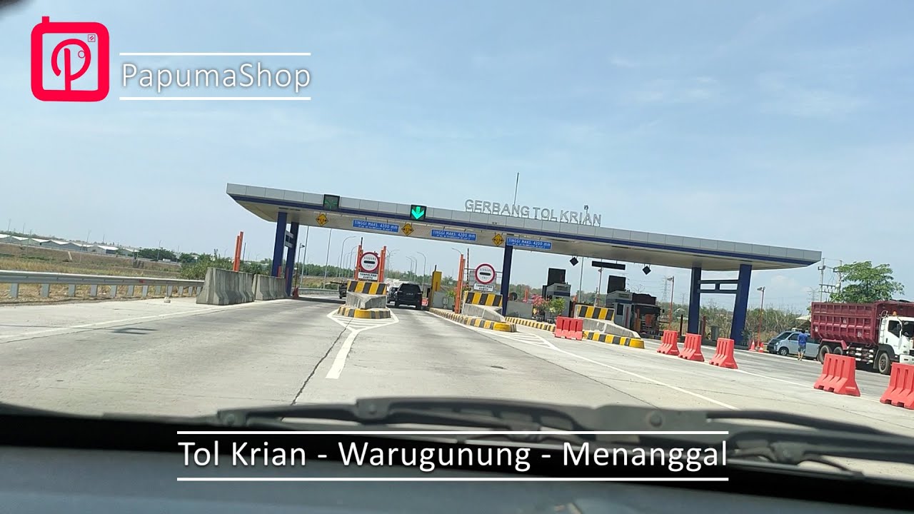 Gerbang Tol Krian Menuju Warugunung dan  keluar di Menanggal Surabaya