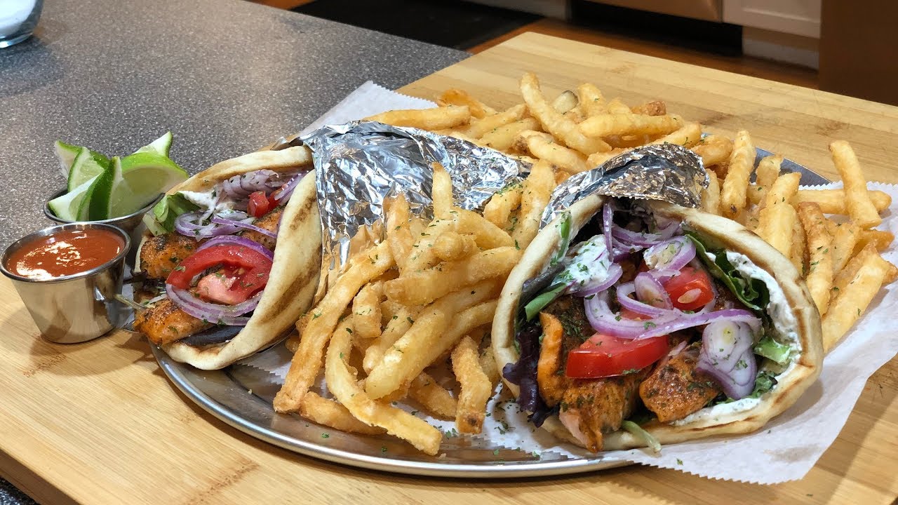 Blackened Salmon Pita Wrap