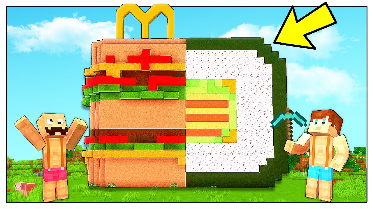 METÁ CASA MCDONALD'S CONTRO METÁ CASA SUSHI! - Minecraft ITA