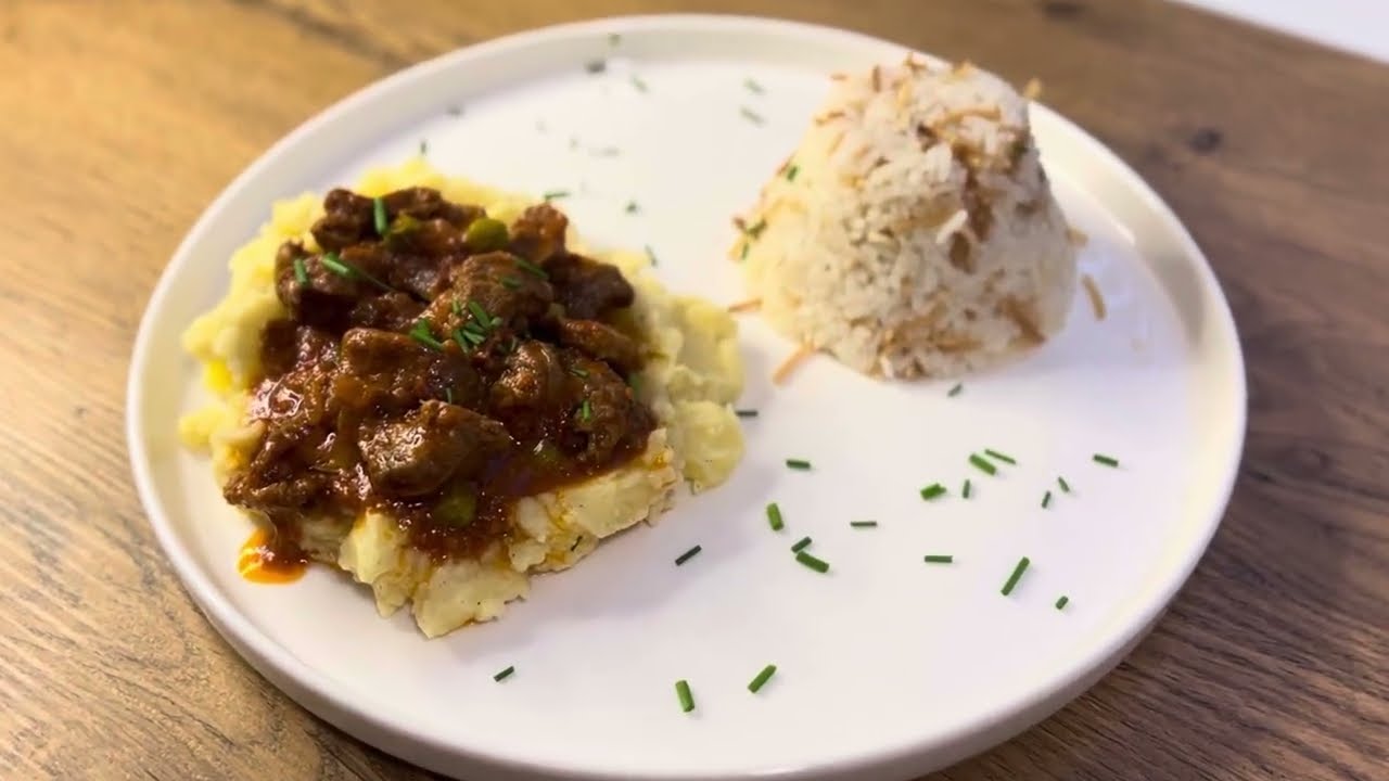 Patates Püresi Yatağında Et Sote💜