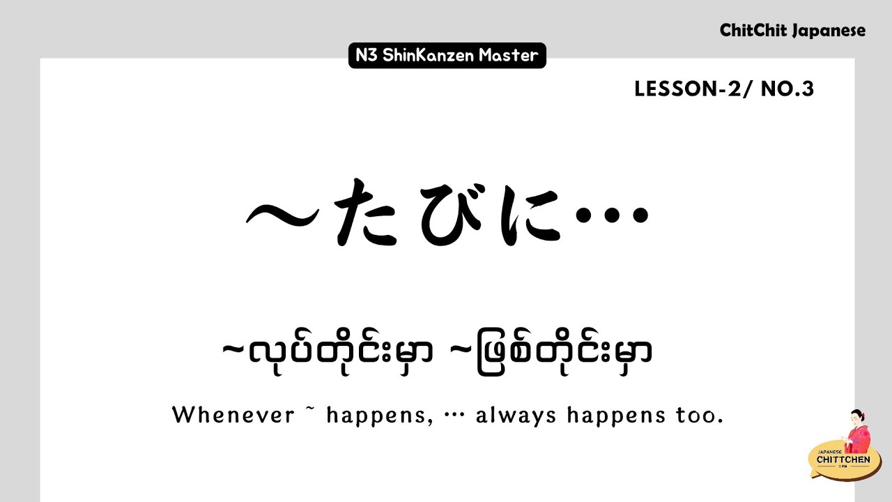 N3 Grammar 《~たびに 》 ShinKanzen Master 2/3