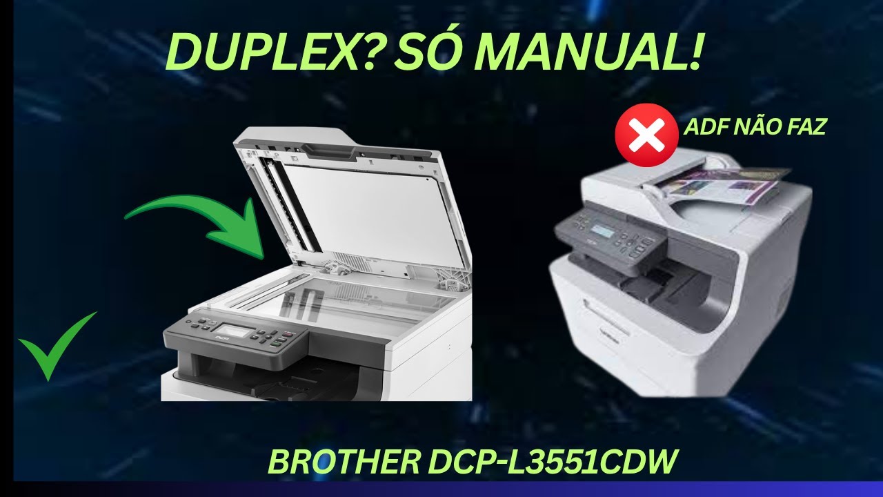 Como Fazer Cópias Frente e Verso na Brother DCP-L3551CDW – Só no Vidro (Passo a Passo)