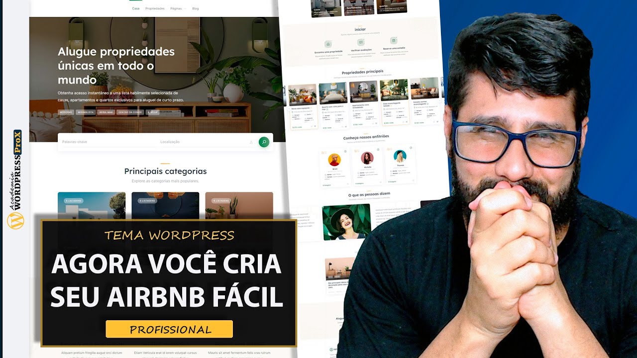 Tema WordPress Profissional RentalHive Com Sistema de Reserva Online Estilo Airbnb REVISÃO COMPLETA