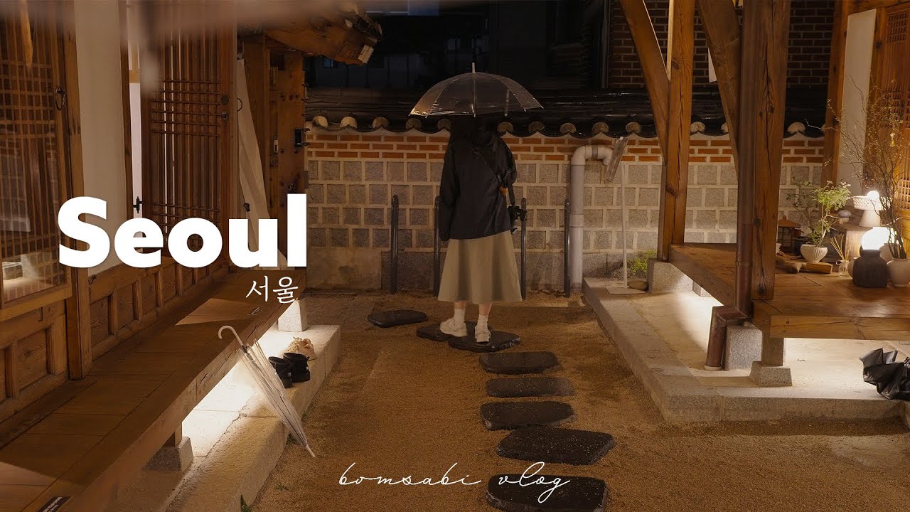 Rainy day in Seoul🌸 A Slow Stroll Through the Palace of secret garden, Hanok Café, Korea Ramen