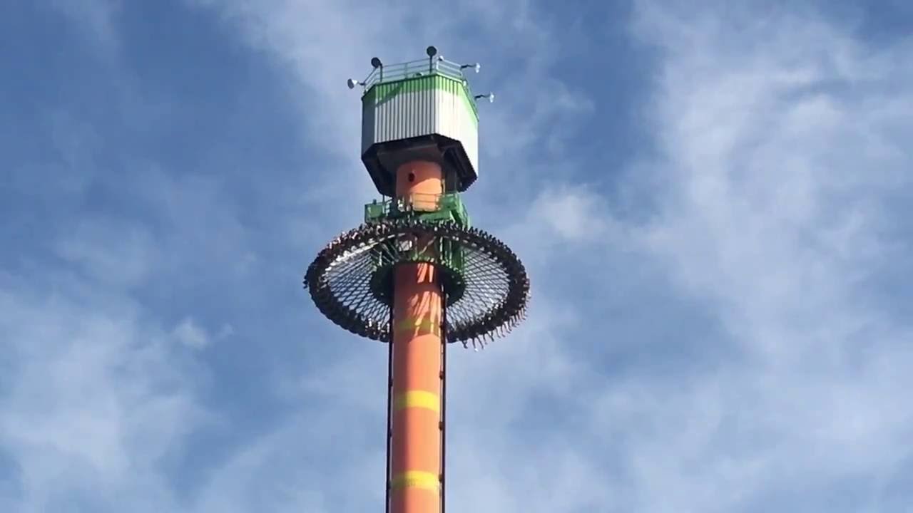Drop Tower: Scream Zone off-ride HD Kings Dominion