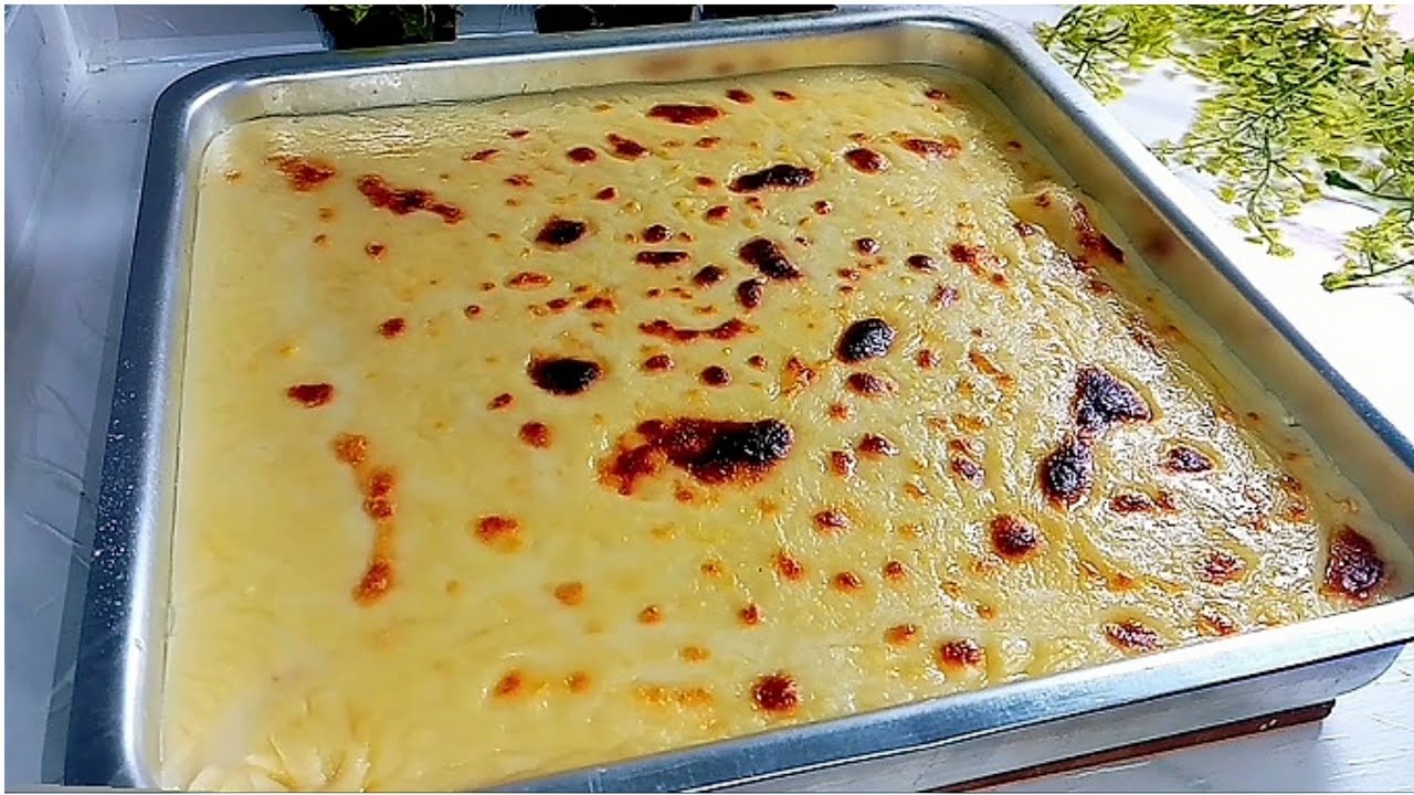 كنافه بالبشاميل الحلو (القشطه) 👌اسهل صاج كنافه كريمه غنيه😋تفاصيل اول مره تسمعيها❗حلويات سهله