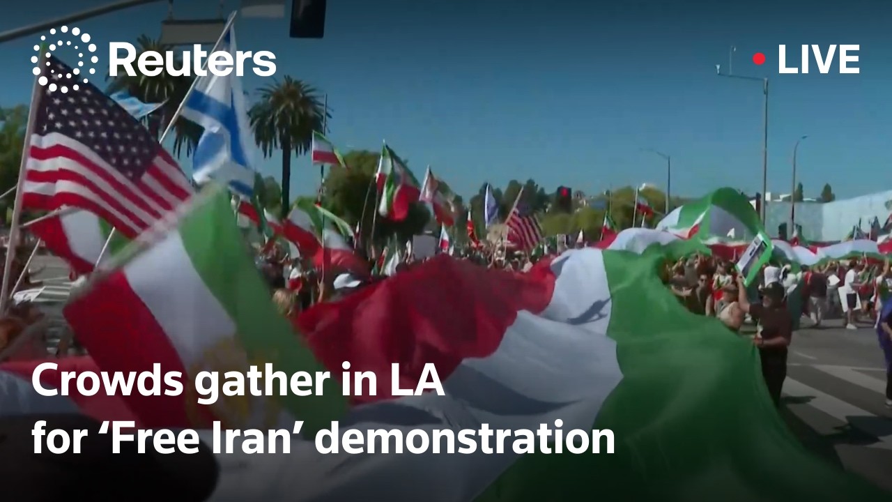 LIVE: Crowds gather in LA for 'Free Iran' demonstration after strikes against Iran