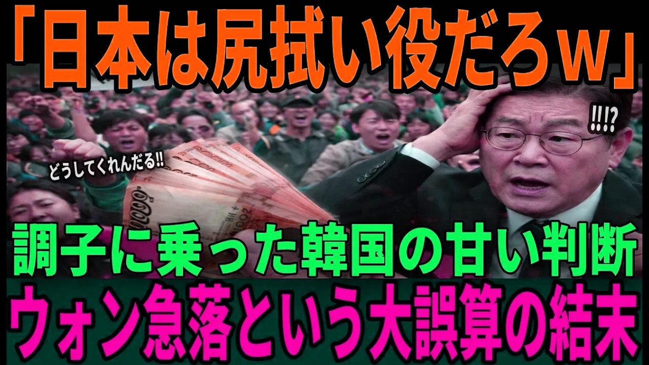 【海外の反応】「助けるはずでは？」日本が関与しなかった真意→迎えたウォン急落の現実とは