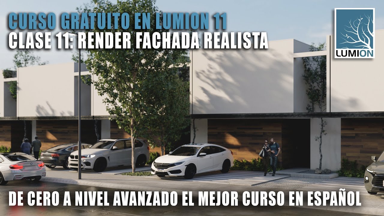 FACHADA RENDER REALISTA EN LUMION 11 NIVEL AVANZADO